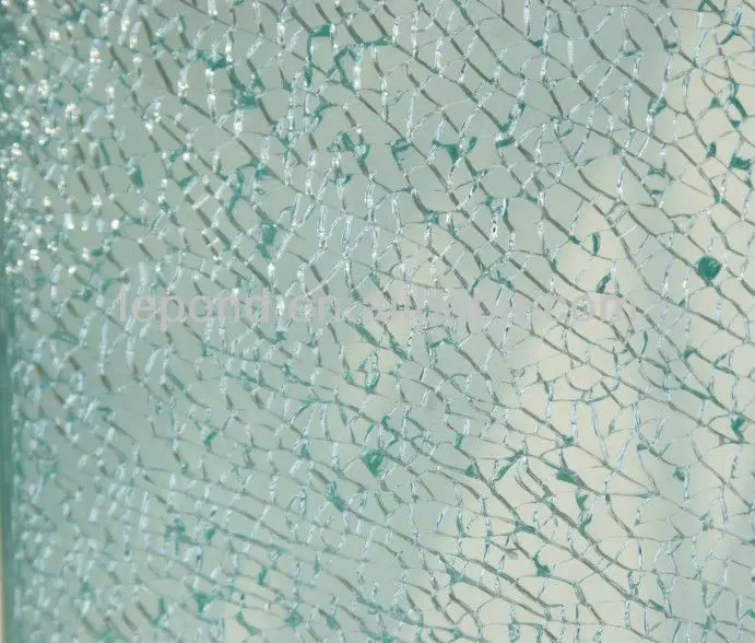 decorative broken ice glass