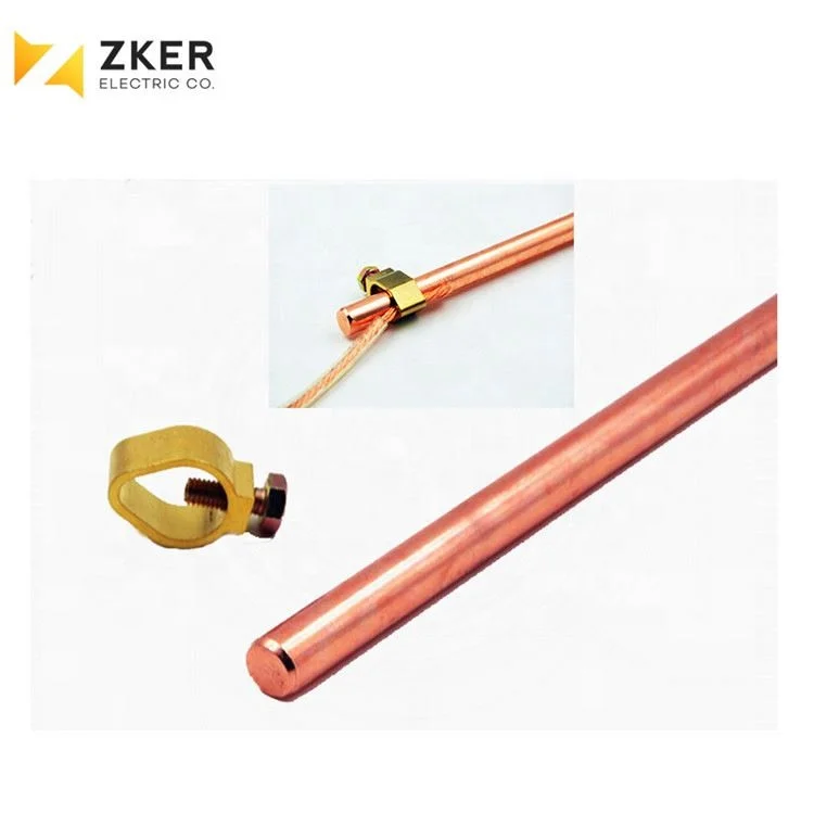 Real manufacture copper bonded ground rod bar copper clad steel earth rod