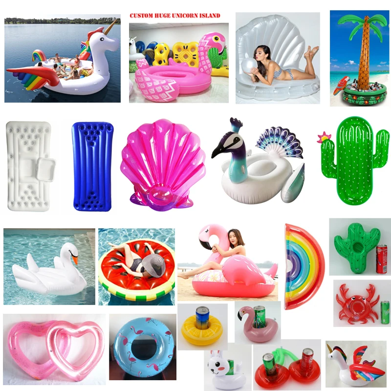 factory stock hot selling multi kinds of new style summer inflatable pool floats top quality floatie custom inflatable floatie