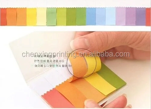 Printing Rainbow Mini Sticker Notepad Bookmark Marker Flags Index Tab Sticky Notes
