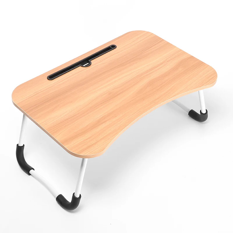 Low price wooden laptop desk MDF Board foldable laptop bed table