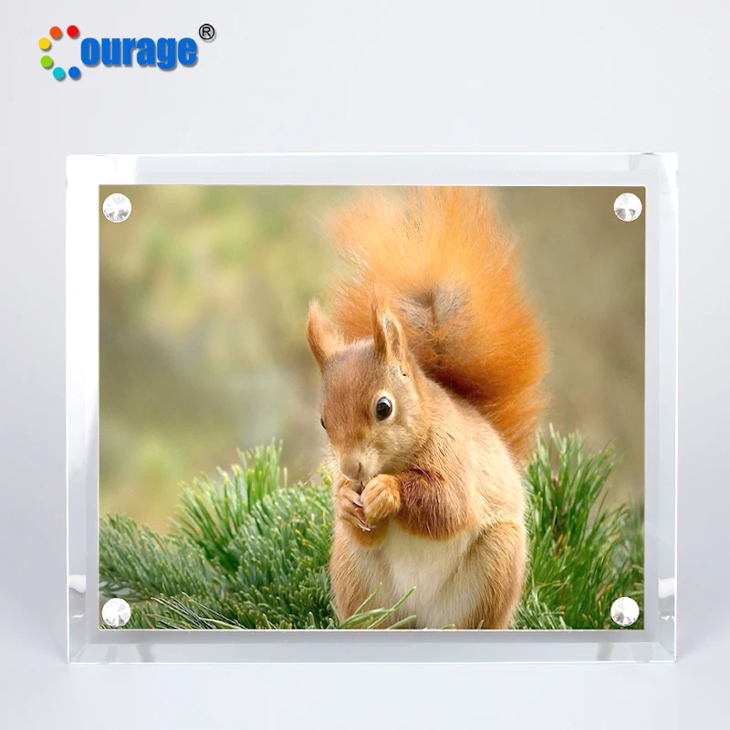 Мужество BL-09 прямоугольник Безрамная картинная рамка фото на стекле