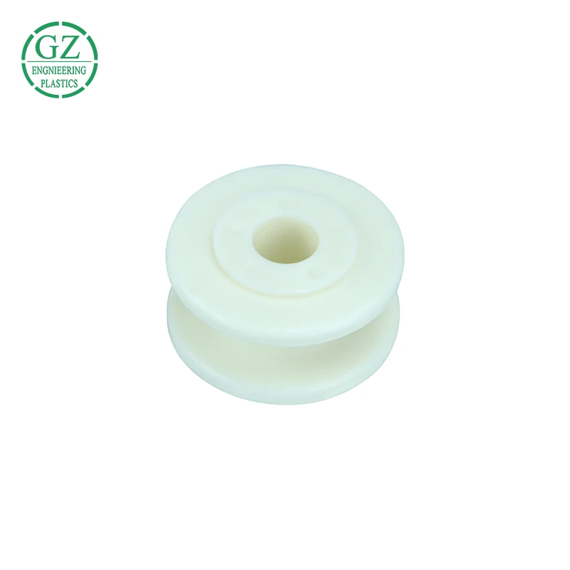 
Guangzhou Engineering high performance plastic custom made Delrin POM plastic pulley 