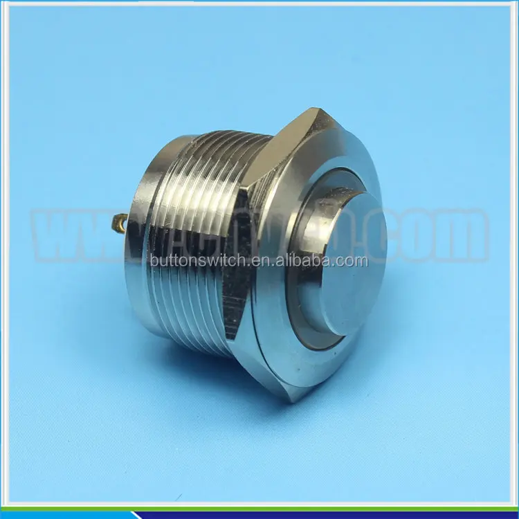 2208 Stainless Steel LED Backlit Blacken Push Button 22mm Waterproof Push Button Switch 12V