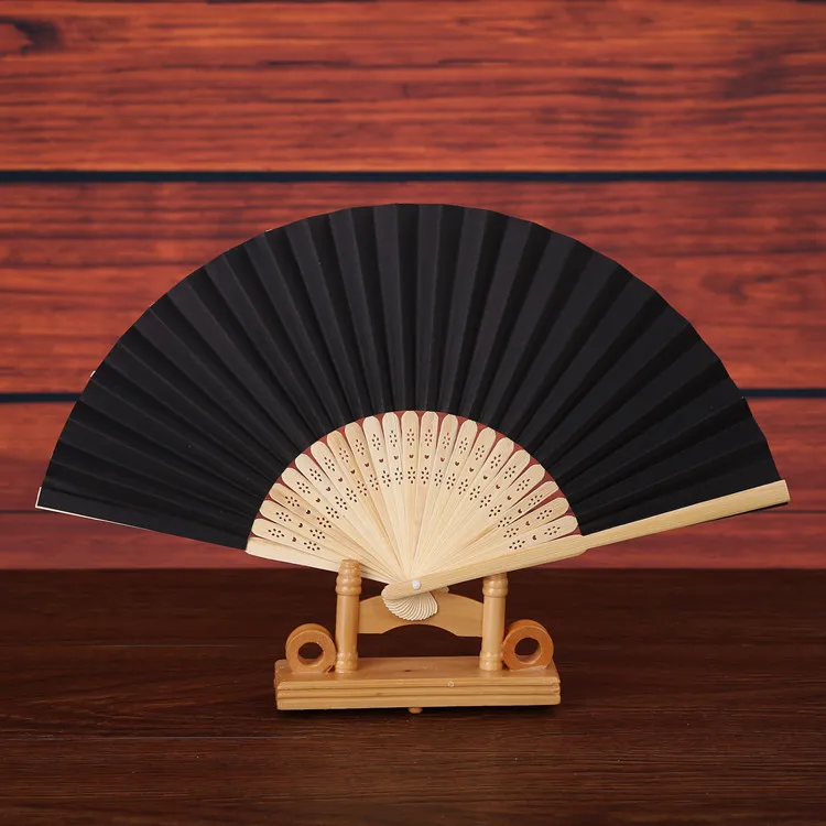 Chinese Bamboo round Paper Fan large with full color printing