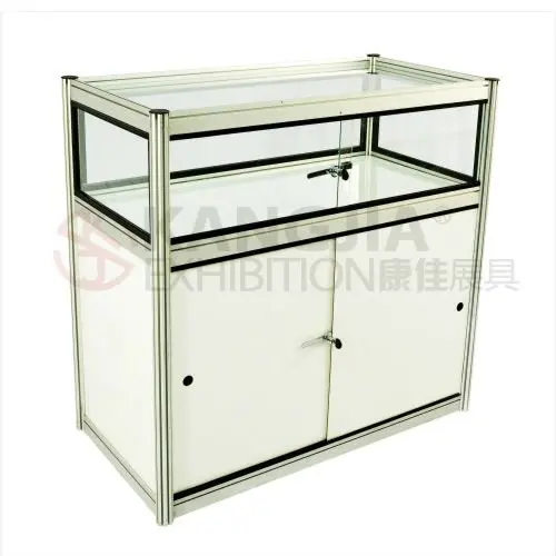 display counter/glass display cabinet/ display cabinet with lock for exhibition booth