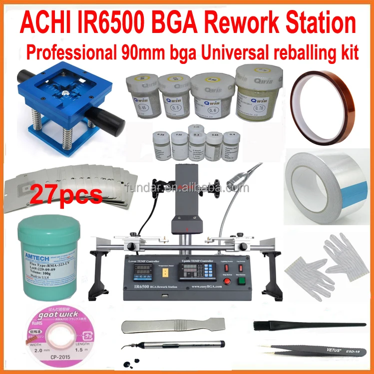 Оригинальная паяльная станция ACHI IR6500 DARK IR BGA + трафареты bga 250K 20 шт. бесплатных подарков