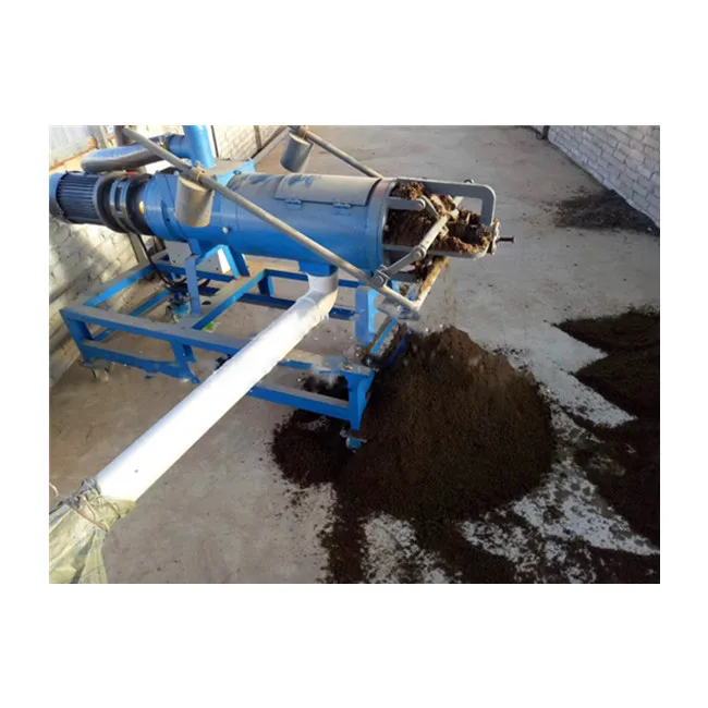 Cow manure/slurry solid liquid screw extrusion separator