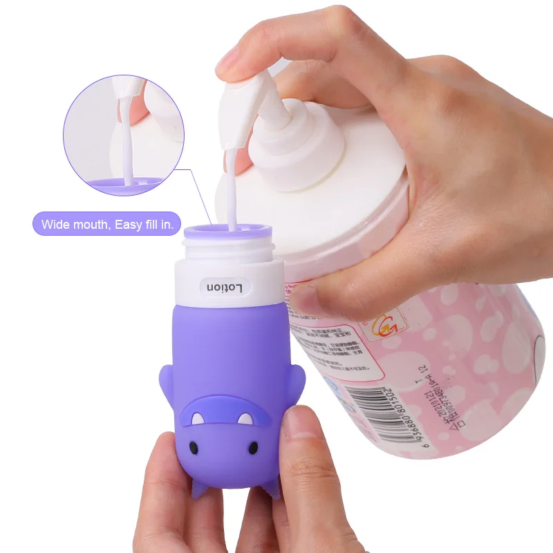 Wholesale Cute and Small Container Squeezable Silicone Travel Bottle