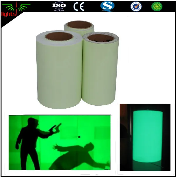 night glow pvc cuttable printable self-adhesive rigid photoluminescent glow in the dark plastic board acrylic vinyl sheet film