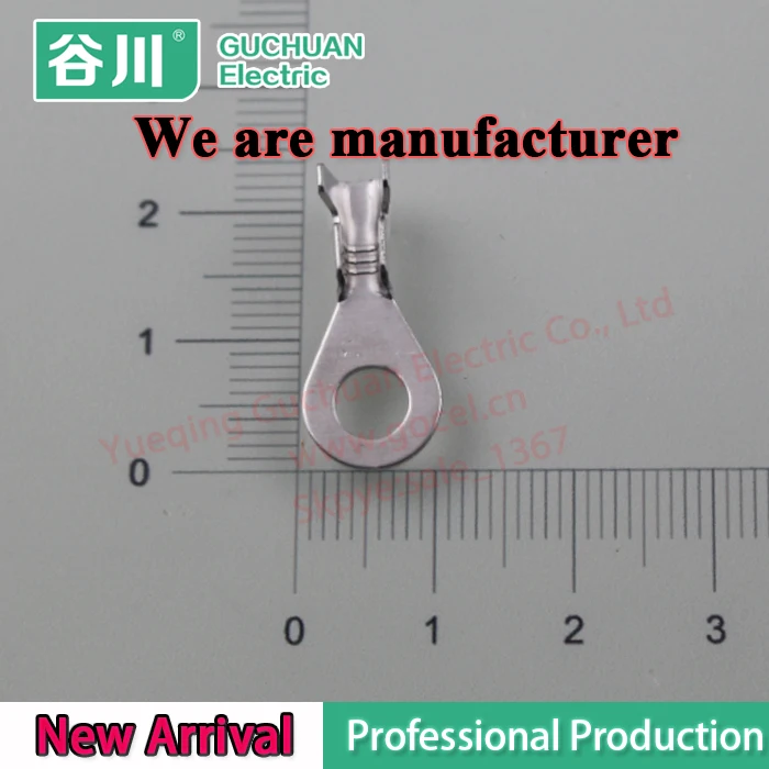 5mm hole size terminal lugs ring type,brass earth terminal,DJ431-5