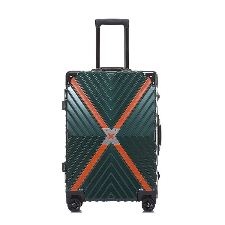 
Aluminum Suitcase Set with Hidden Compartment ABS Luggage with Quiet Wheels 