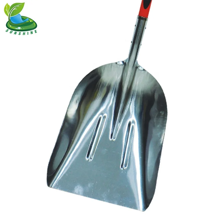 Алюминиевая Лопата Sunshine для снега и зерна с ручкой из стекловолокна или дерева