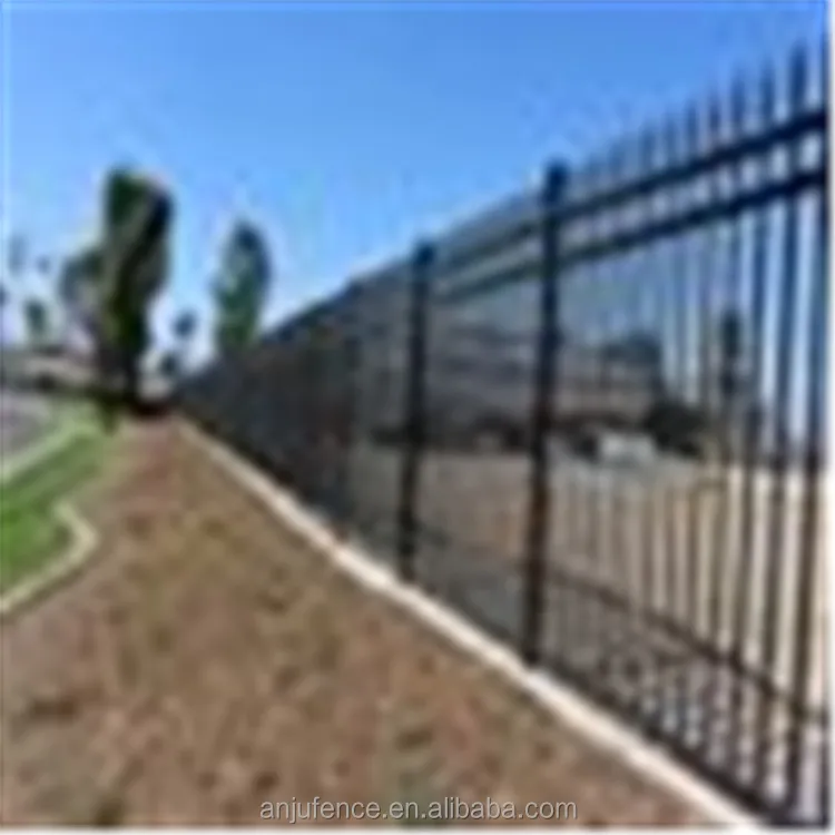 
Wrought welded steel iron spiked fence 