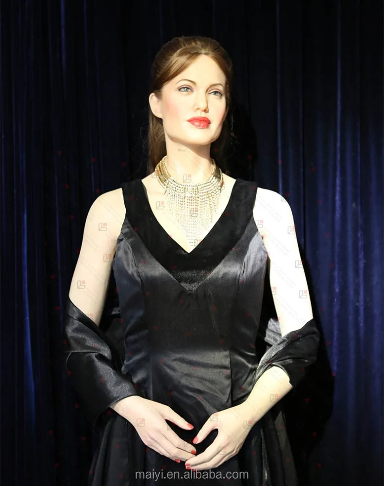 Angelina Julie Life Size Sculptuer Celebrity Wax Statues Factory Customized