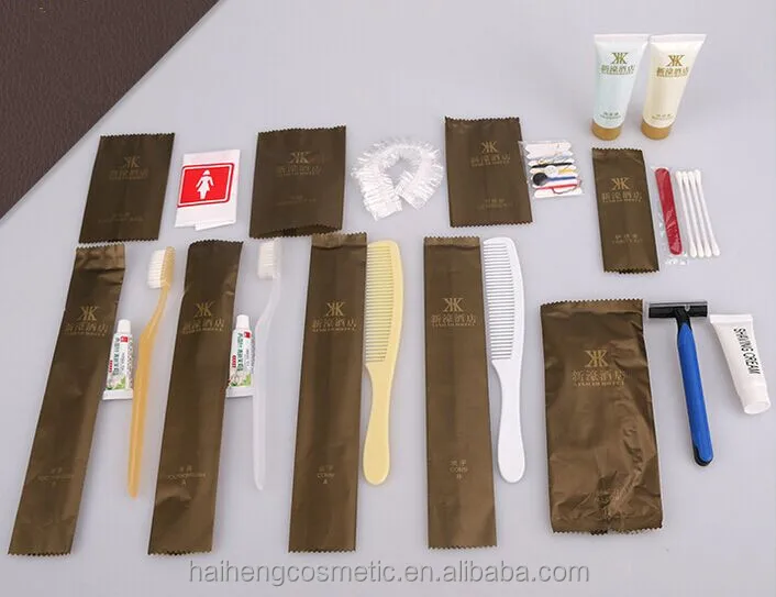 OEM ODM OBM single suit series a full set  shampoo bath comb toothbrush hotel supplies suits disposable hotel supply