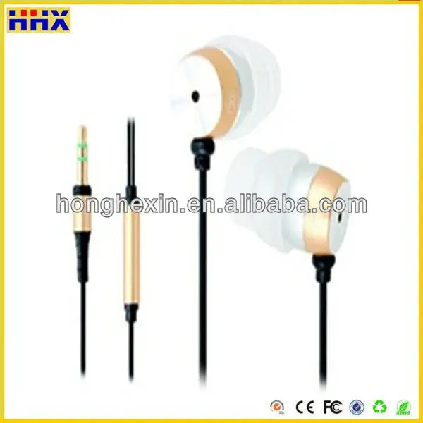 new arrival stereo in ear headphones for mobile phone/mp3/computer with microphone and volume control