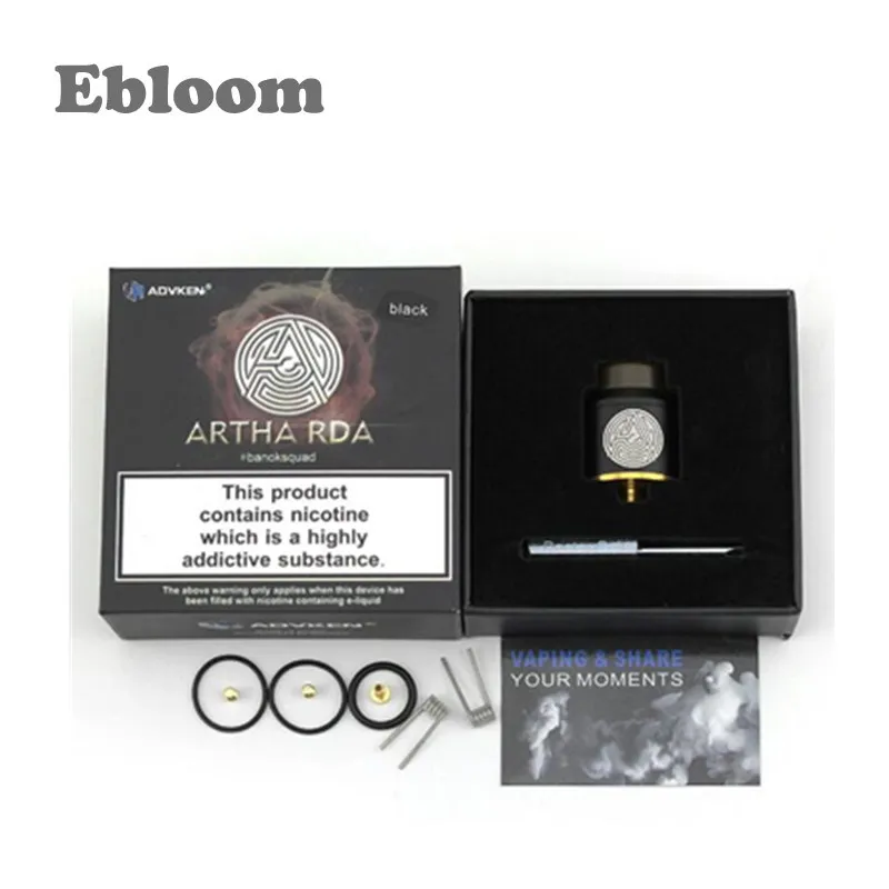 Новое поступление, электронная сигарета версии TPD, атомайзер 810 PEI, строительство Advken Artha RDA