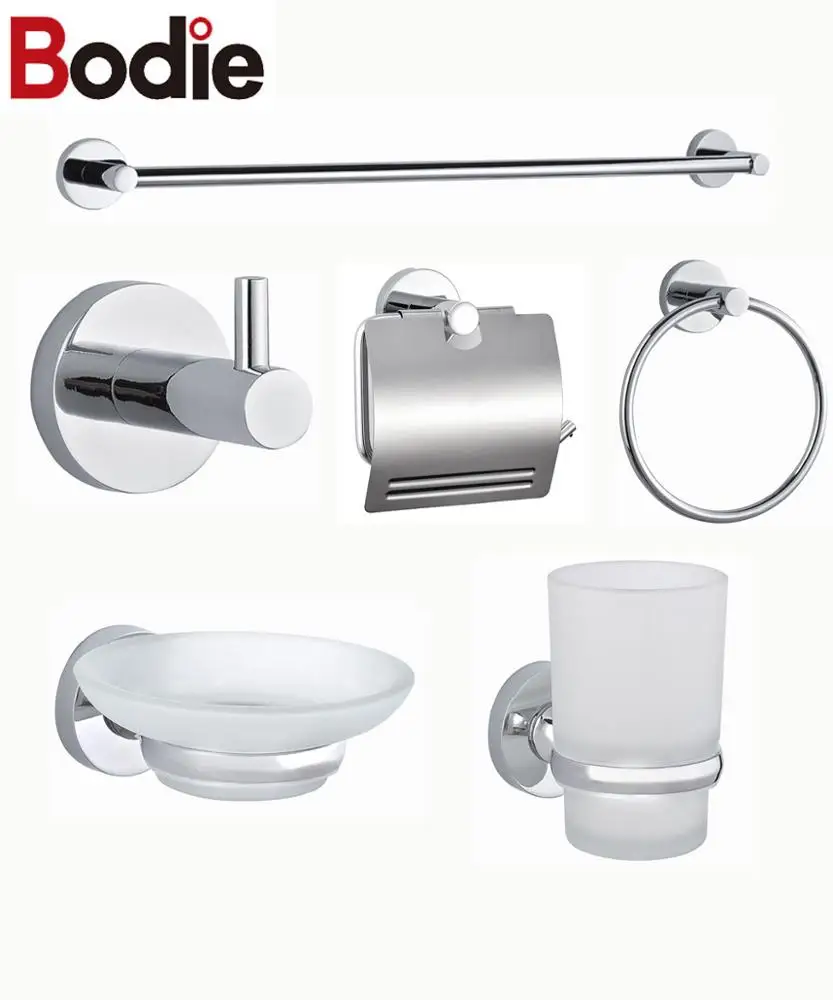 Wenzhou Manufacturer  High Quality Chrome Bathroom Accessories 6 pieces set