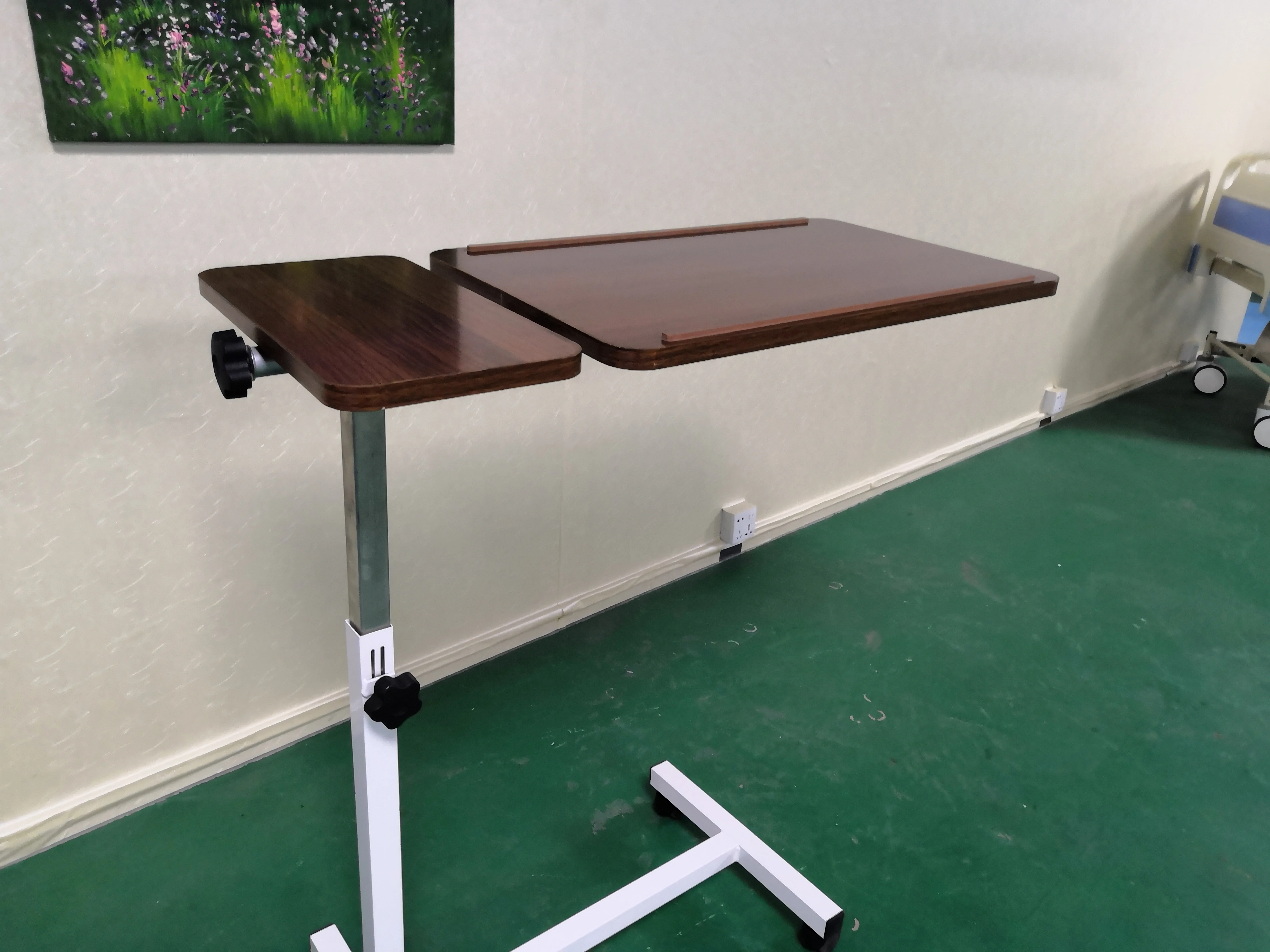 Деревянная панель для еды складной больничный регулируемый стол над кроватью