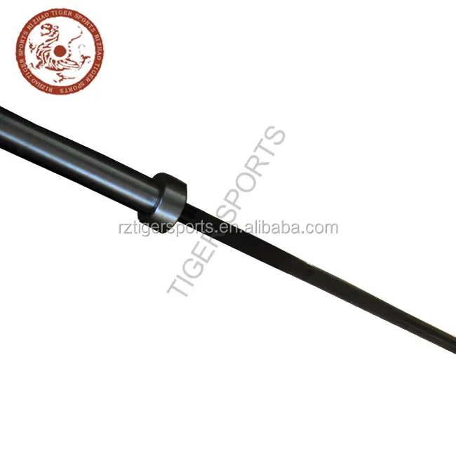 Phosphating Black handle with chromed sleeve barbell for weight lifting or Crossfit training