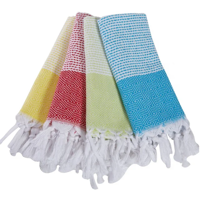 Fashion Turkish Cotton Hand Face Head Guest Gym Towel Peshtemal Washcloth Kitchen Tea Towel Dish Cloth