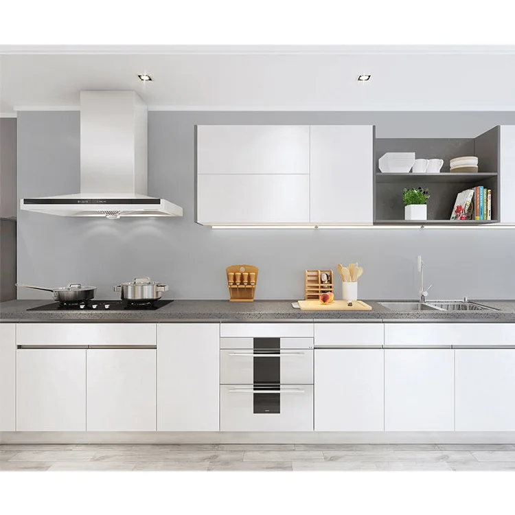 Apartment Kitchen Cabinets Collection solid wood Soft Close and shaker door of China