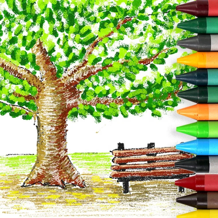 24 Colors non-toxic baby and kids jumbo wax crayon pens
