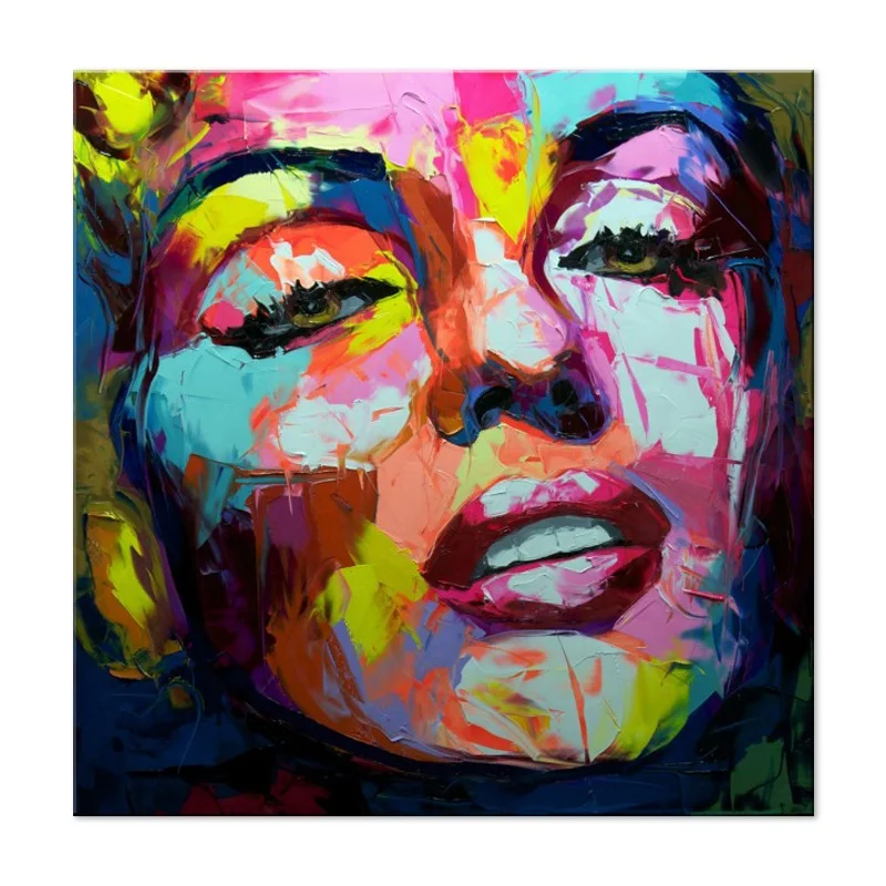 Marilyn Monroe красочная женщина портрет нож масляная живопись Профессиональная ручная живопись современный поп-арт настенное Искусство декоративные картины