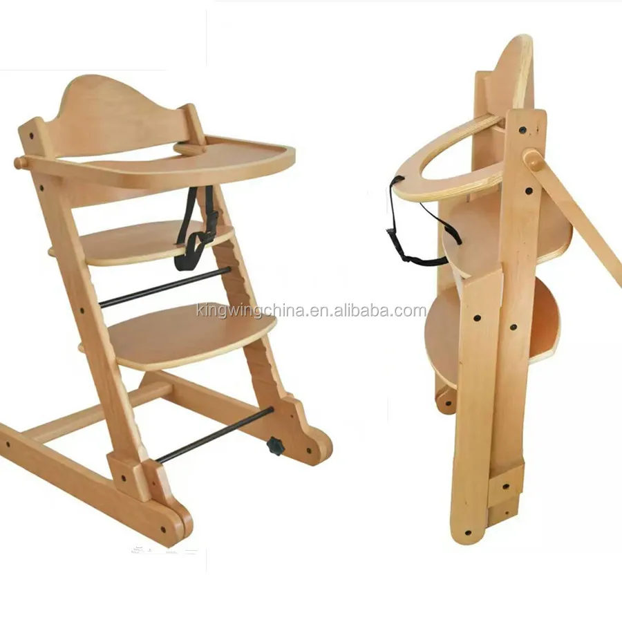 Складной деревянный высокий стул для кормления ребенка/детский высокий стул