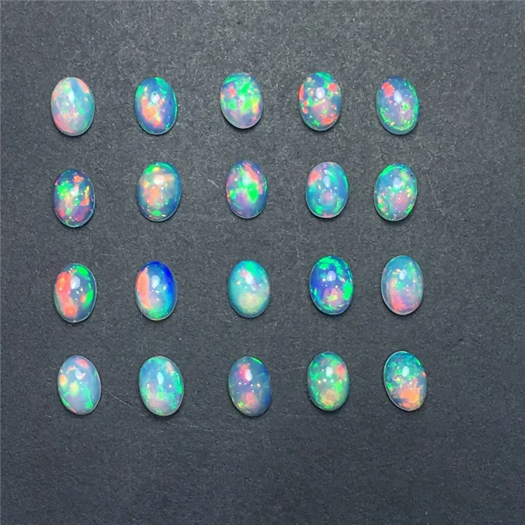 Натуральный Овальный подвеска-кольцо в форме капли цветной опал