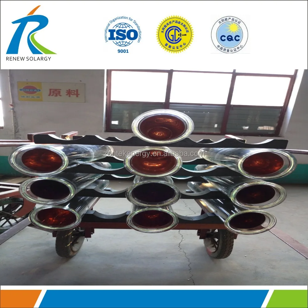 Three target large diameter solar vacuum tube for solar cooker