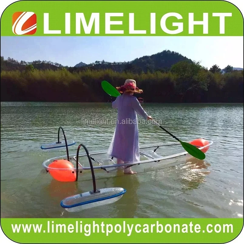 outrigger clear bottom kayak transparent canoe clear kayak crystal canoe