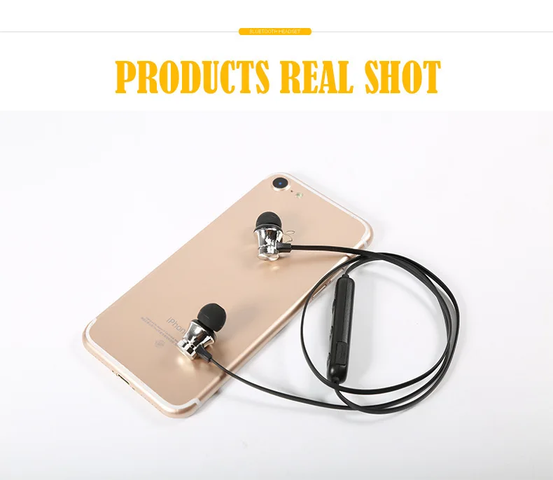 Top seller Magnetic wireless earphone music sports headset wireless hands free headset  with Mic XT11