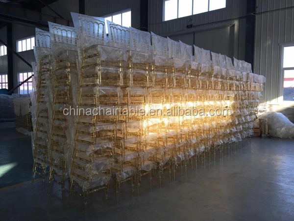 Hot sale Golden Amber Resin Napoleon Chairs for Wedding Rental