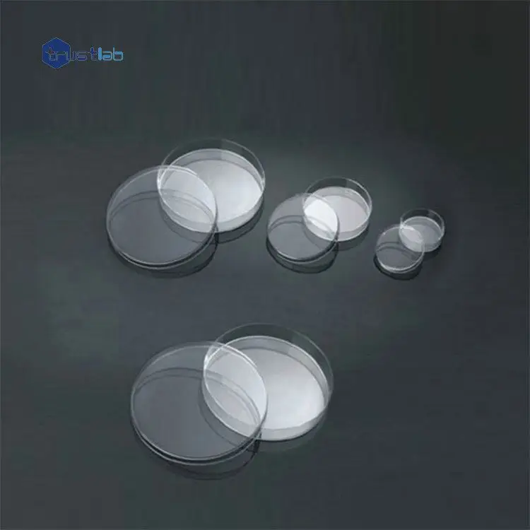 Lab cell culture glass petri dish