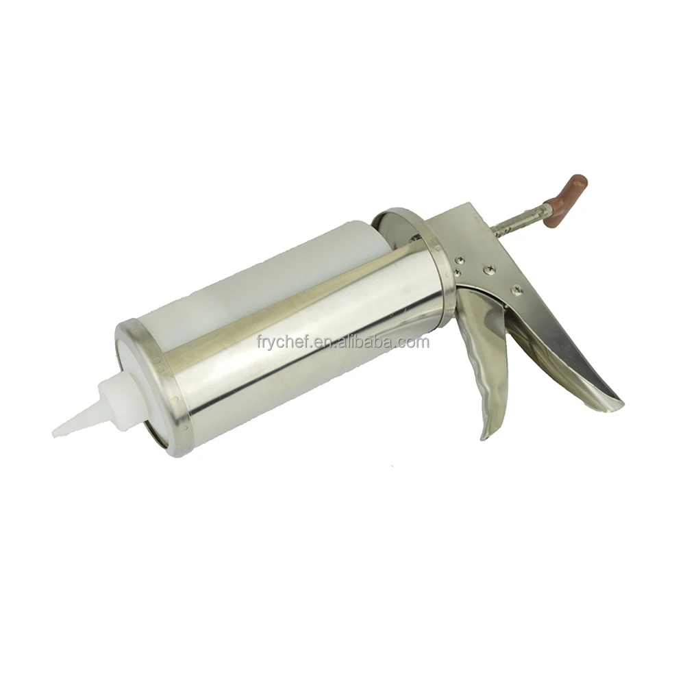 Stainless Steel Condiment Dispenser Sauce Gun F0092 with Plastic Sauce Bottle F0093,Barbecue Party