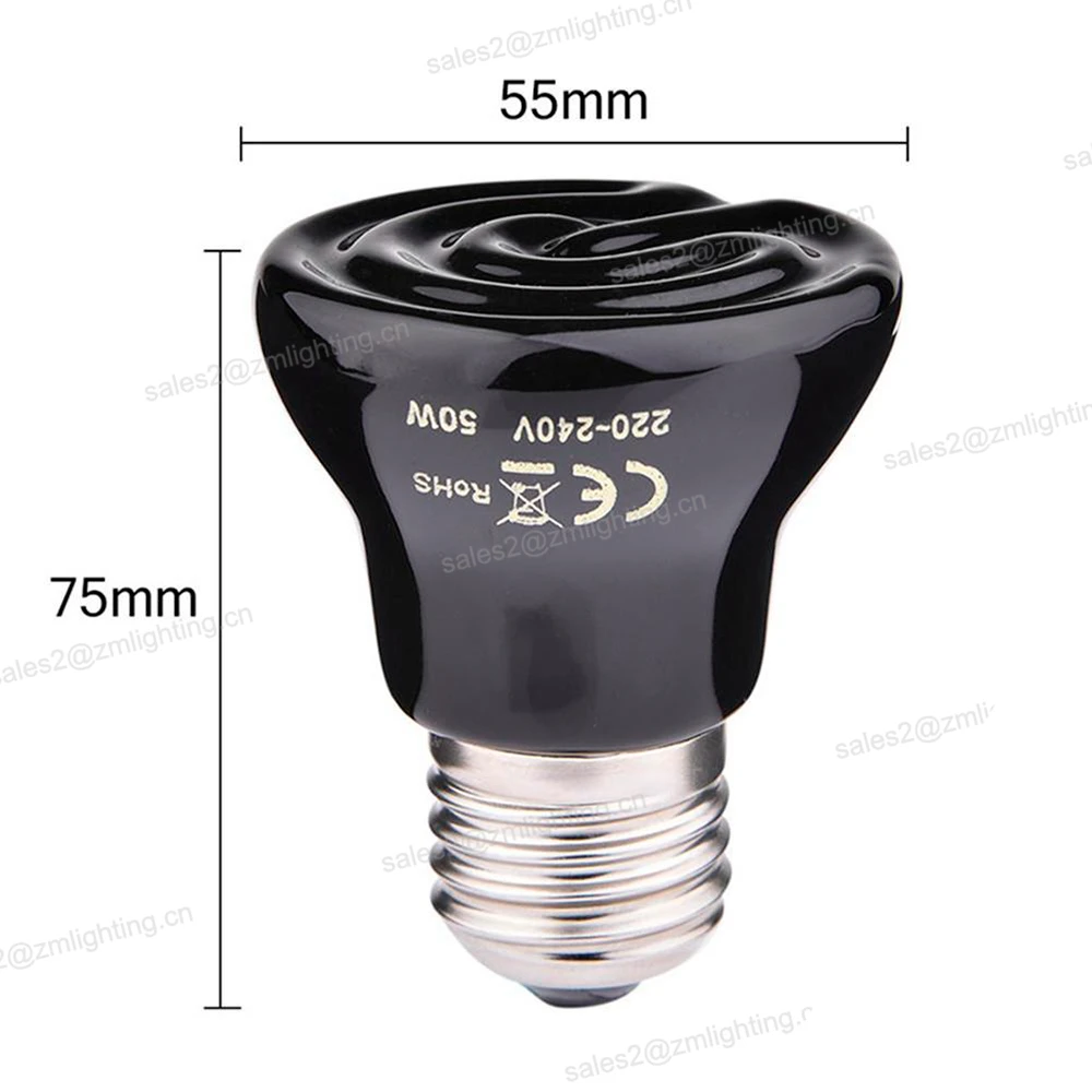 120v 50 w 100w 150W 200W reptile ceramic infrared animal lamp ceramic heater