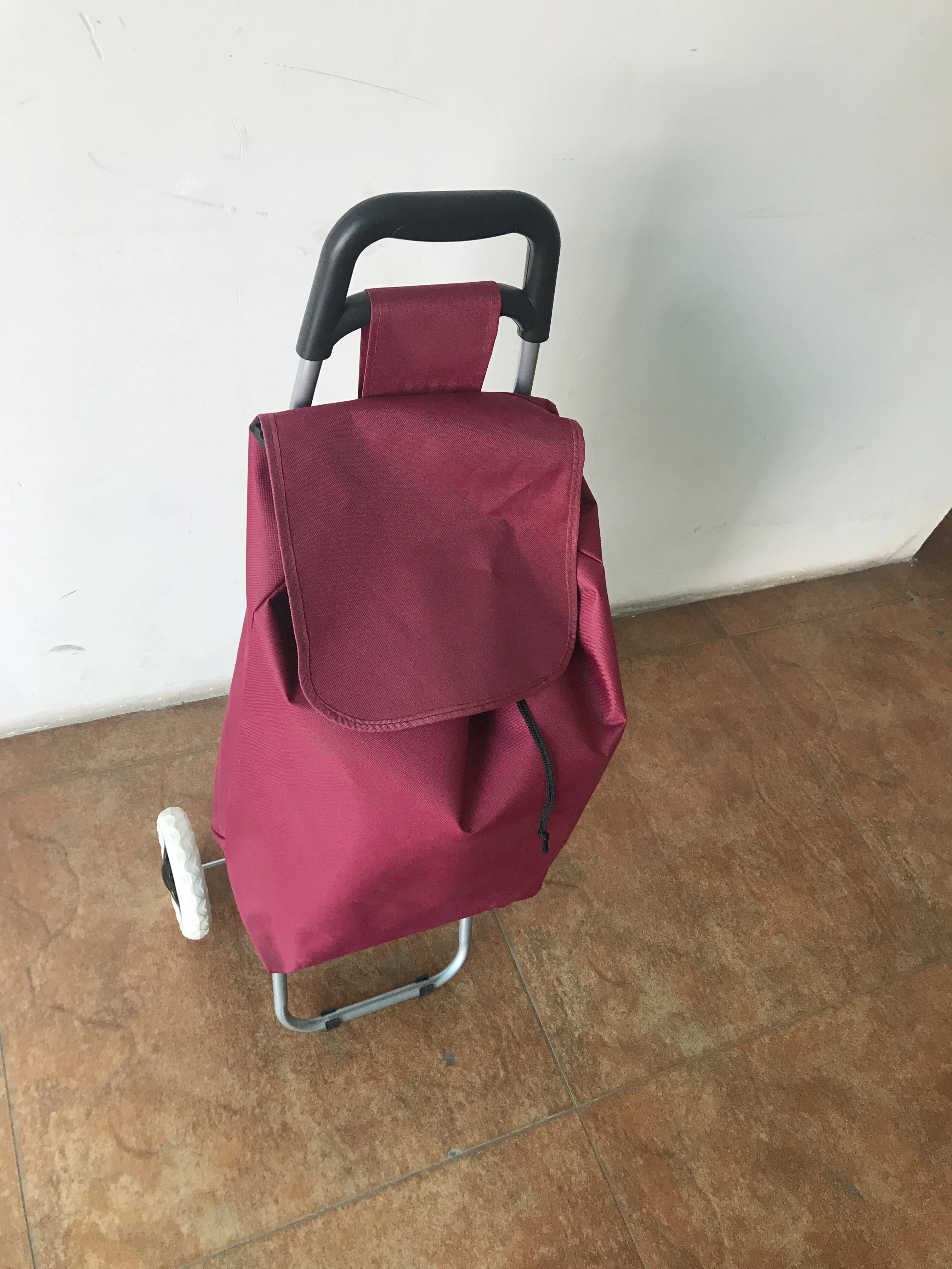 New Year gift New Design 600D folding aluminum make up trolley case shopping trolley with wheels