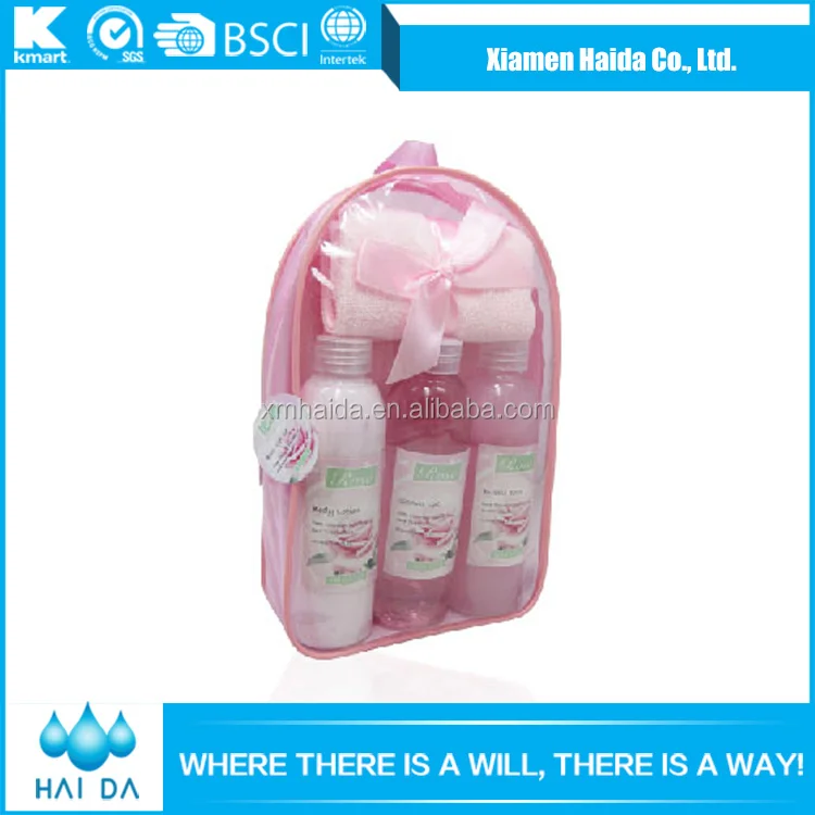Hot China Products Wholesale lovely  Bath spa Body gift set Shower Gel and bath set