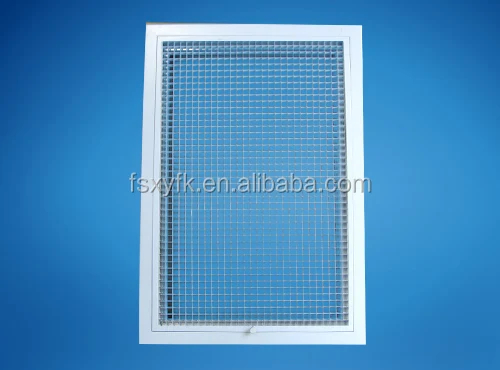 
EG hvac aluminum egg crate return air grille with door hinged and filter special sizes available 