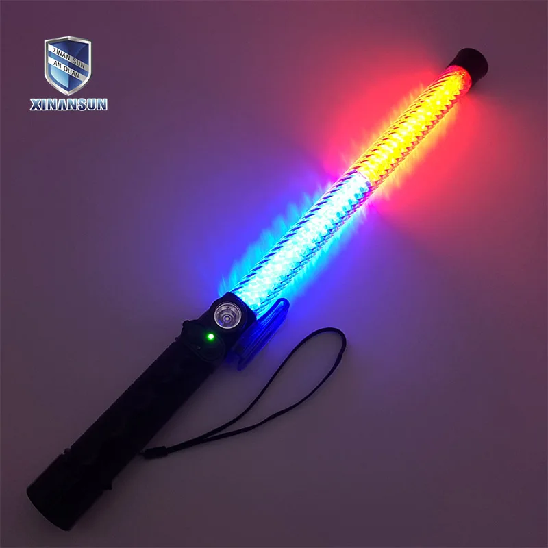 
guard traffic flashlight baton battery powered plastic hand baton 