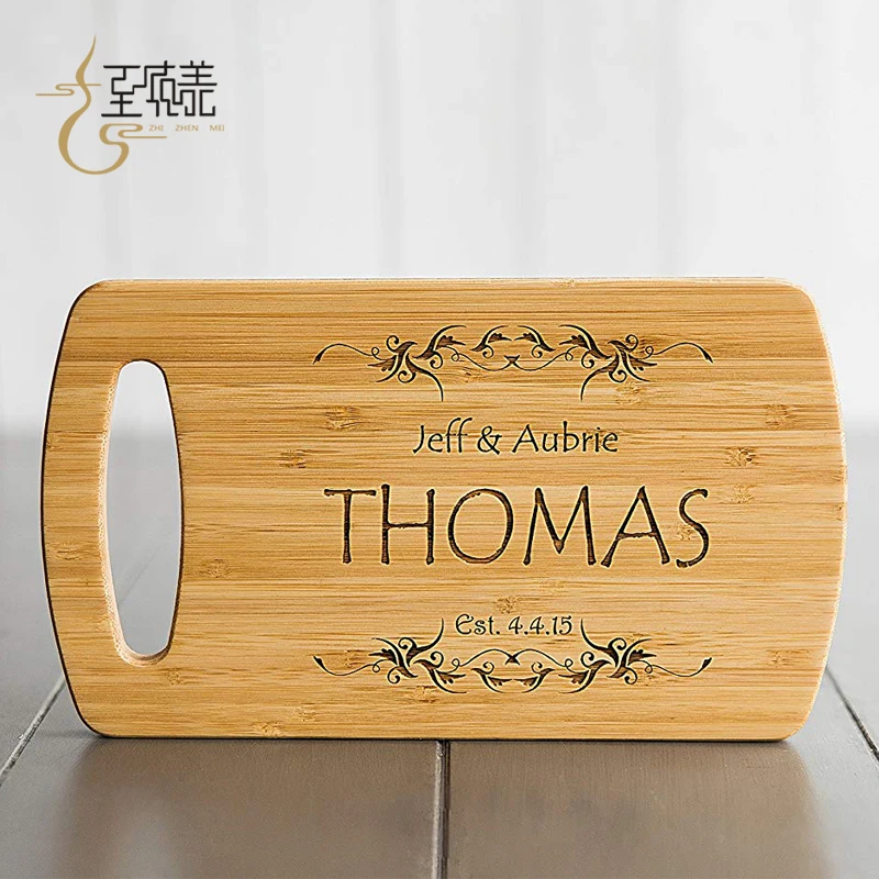 Rustic Carved Wood Cutting Board Olive Wood Cutting Board for Kitchen