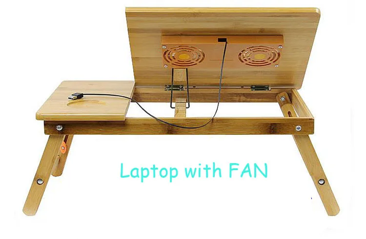 
Adjustable Expandable Bamboo Wood Laptop Stand 
