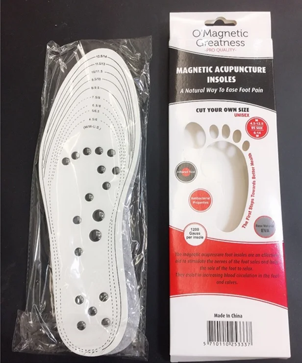 Foot Pain Relief  Massage Insoles Can Be Cut Adjustable Magnetic Healthcare Insoles