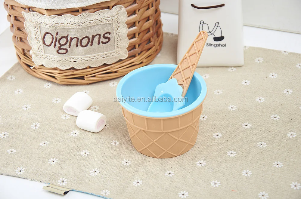 Wholesale Cheap Reusable Custom Personalized Ice Cream Bowl