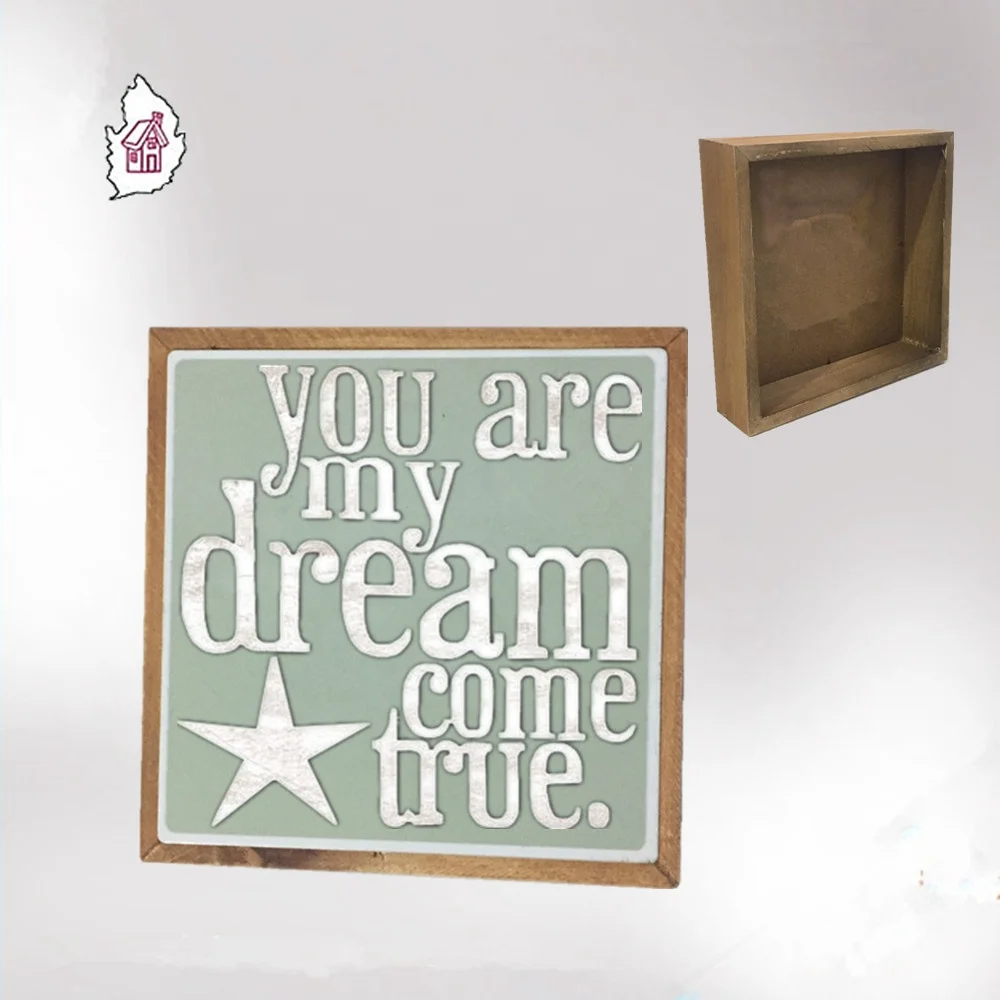 10x4 Rustic Custom wooden wall box sign