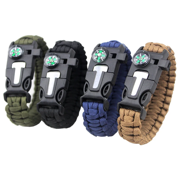Manufacturer wholesale 550 paracord survival bracelet with logo