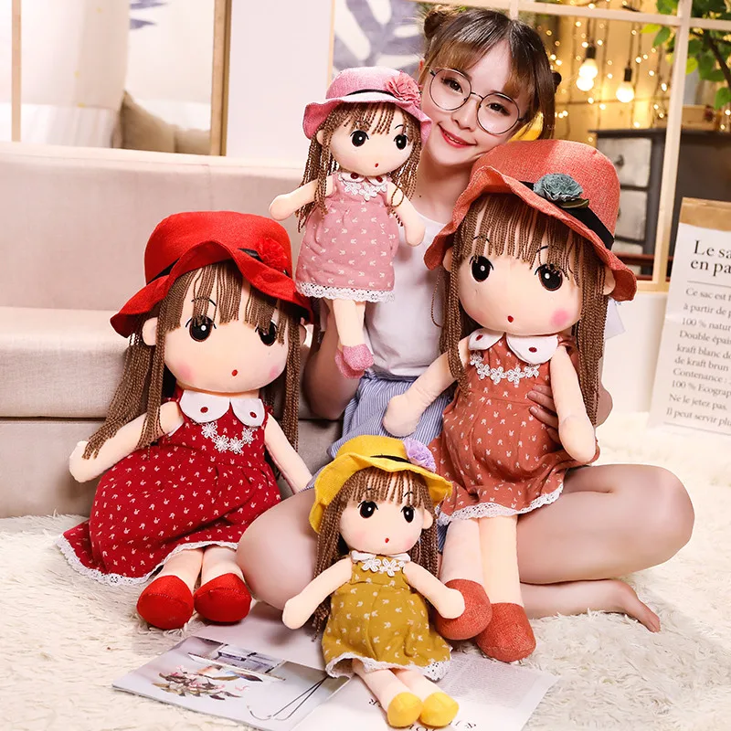 Милая плюшевая нарядная кукла для девочки, мягкая набивная мягкая плюшевая набивная кукла для девочки, игрушка в подарок