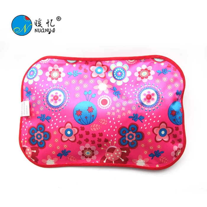 zhejiang cixi rechargeable electric hot water bag /hand warmer ,pillow shape hot water bottle with CE&ROHS certification